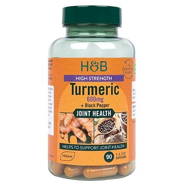 

Holland & Barrett Organická kurkuma s černým pepřem, 600 mg – 90 kapslí