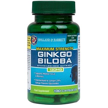 

Holland & Barrett Ginkgo Biloba Maximální síla, 120 mg 100 kapslí