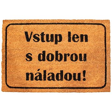 

Home Element Rohožka z kokosových vláken, 40 × 60 cm, Vstup len s dobrou náladou!