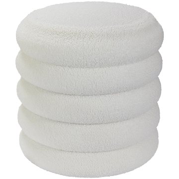 StarDeco Taburet bílý, průměr 40 cm