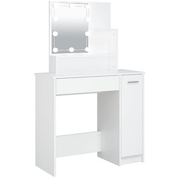 

Shumee Toaletní stolek s LED bílý 86,5 × 35 × 136 cm