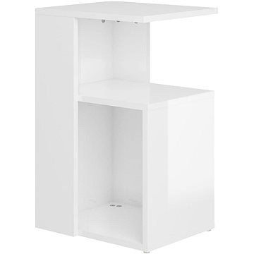 

Shumee Odkládací stolek bílý s vysokým leskem 36 × 30 × 56 cm dřevotříska