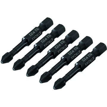 

STROXX Sada bitů PZ2 1/4“ × 50mm barevných - bo× 5 ks