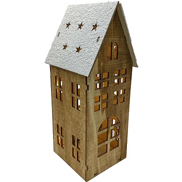 

PRODEX Vánoční dekorace - LED domek, velký, hnědý, 25 × 11 cm