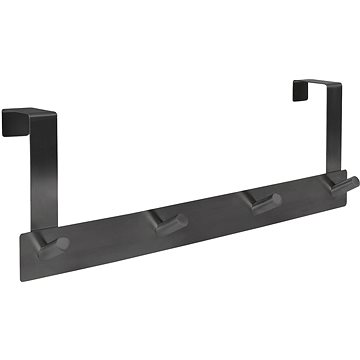 

Walteco věšák na dveře 4 háčky, zavěšení 40 mm, matná černá