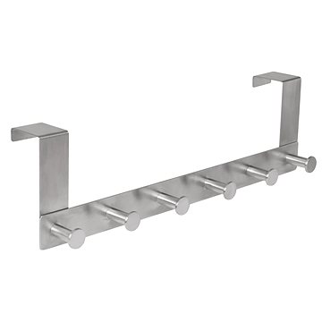

Walteco věšák na dveře 6 háčků, zavěšení 40 mm, nerez