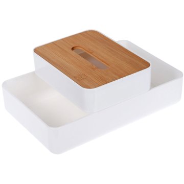 

Storagesolutions Organizátor kosmetiky s bambusovým víkem, 26 × 17 cm