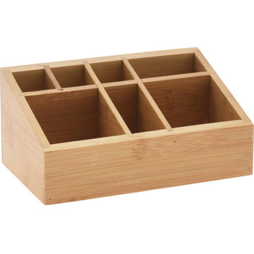 

Eleganza Organizér na kosmetiku z bambusu, přírodní, 17 × 10 × 8 cm