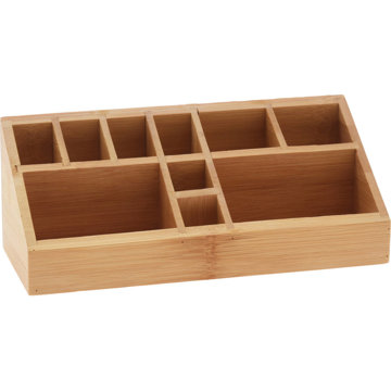 

Eleganza Organizér na kosmetiku z bambusu, přírodní, 23 × 9 × 8,5 cm