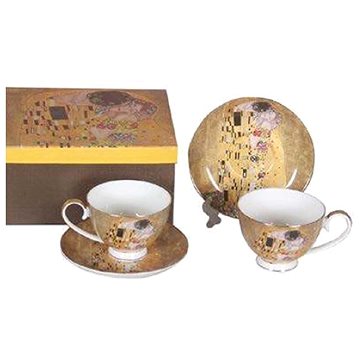 

Home Elements, 2 kusy šálek s podšálkem 250 ml, Klimt, Polibek zlatý