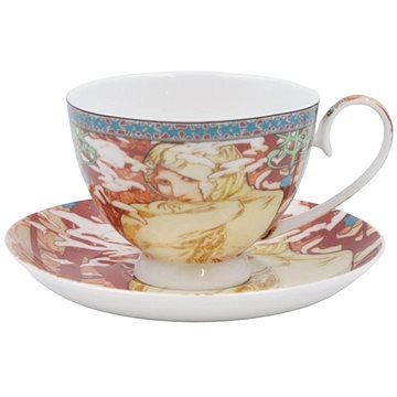 

Home Elements porcelánový šálek 250 ml s podšálkem, Mucha Zima