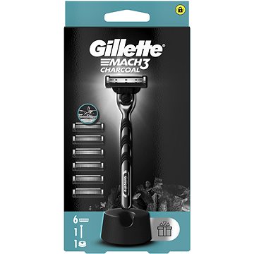 

GILLETTE Mach3 Charcoal + hlavice 6 ks
