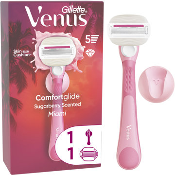 

GILLETTE Venus ComfortGlide Sugarberry Scented + hlavice 1 ks + držák do sprchy