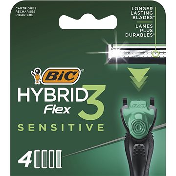BIC Flex3 Sensitive 4 ks - Pánské náhradní hlavice