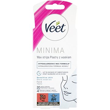 

Veet Minima Hypoalergenní voskové pásky na obličej 20ks