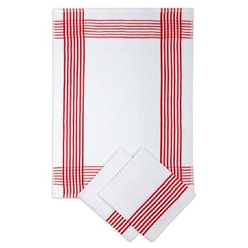 

Svitap sleepwell Kuchyňská vaflová utěrka 50 × 70 cm – bílá s červeným pruhem