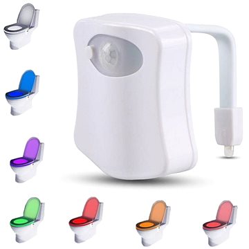 

Velko LED podsvícení WC, noční