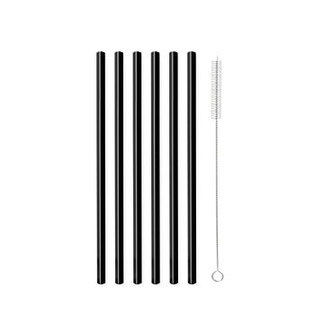 

Vialli Design Brčko skleněné černé, rovné 200 mm, 6 ks + kartáček_6599