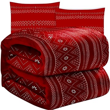 

Ruhhy 22594 Deka 160 × 200 cm + 2× povlak na polštář, červená