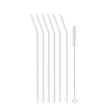 

Vialli Design Brčko skleněné bílé, zahnuté 230 mm, 6 ks + kartáček_6643