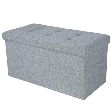 Dochtmann Taburet s úložným prostorem, světle šedý, 76 × 38 × 38 cm