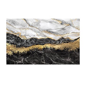 

HurtDex Protiskluzová koupelnová podložka 80 × 50 cm, černo-zlatý mramor