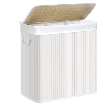 

SONGMICS Bambusový koš na prádlo 150 l, bílý