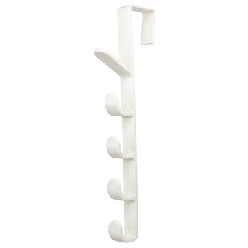

ALUM Věšák na dveře s háčky - 28 cm bílý