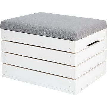 

ISO 3636 Taburet s polstrovaným víkem 40 × 50 × 35 cm šedobílý