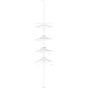 

Songmics Police do sprchy 85–305 cm, nastavitelná, bílá