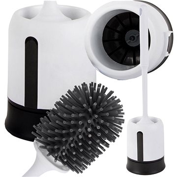 

Verk Silikonová štětka na WC z plastu - černobílá