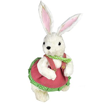 

DOMMIO Velikonoční dekorace - Zaječice v růžových šatech, 39 cm