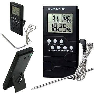 

Verk Multifunkční kuchyňský LCD teploměr + 300 °C