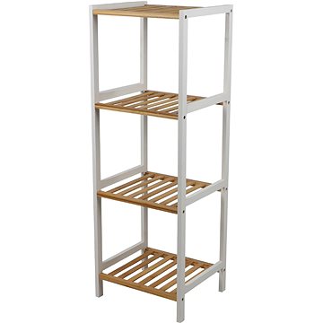 

DOCHTMANN Regál policový 4 patra 35 × 30 × 100 cm, bílý, bambus