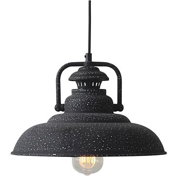 

ACA DECOR Závěsné retro svítidlo Gaia, černá barva
