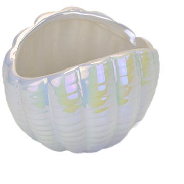 

DOMMIO Miska keramická mušle bílá perleť 10 × 13 cm