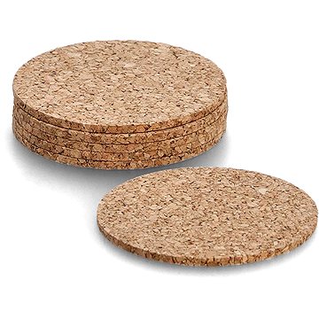 

ZELLER Podtácky korek sada 6 ks, průměr 9,5 cm