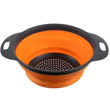 

Ruhhy 23253 Skládací silikonový cedník 24 cm oranžovošedý