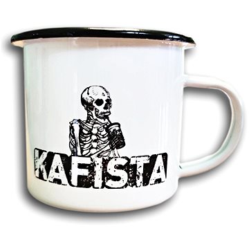 

Kafista Plecháček 0,33 l, s logem Kafista, černý lem