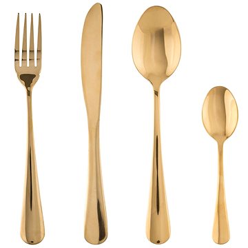 

Secret de Gourmet Sada jídelních příborů z nerezové oceli, zlaté, moderní styl