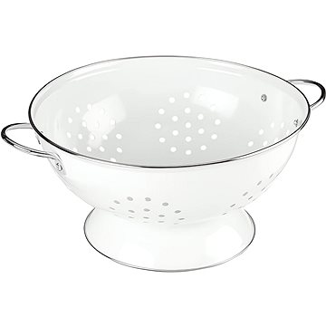 

GGV Smaltovaný cedník, 23 cm, bílý