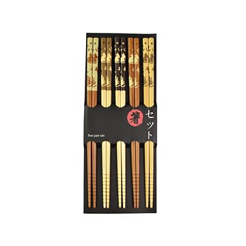 

Oriental Čínské jídelní hůlky Kočky 5 ks dřevo kulaté 22,5 cm
