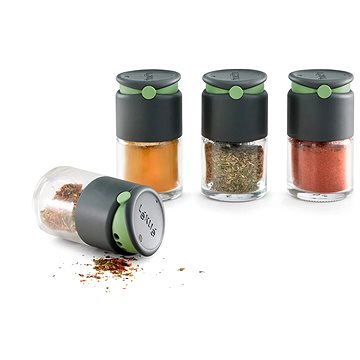 

Lékué Spice Shakers Sada 4 skleněných kořenek