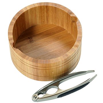 

KESPER Miska na ořechy s louskáčkem, 16,6 cm, bambus, kulatá