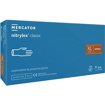 

MERCATOR® Rukavice Nitrylex classic modré 100ks, vel. XL