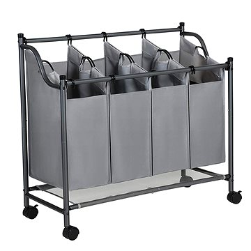 

Houseland Koš na prádlo GERARD 4 × 35 l, šedý