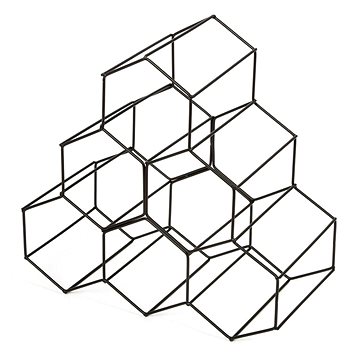 

Compactor Hexagon Stojan na víno, na 6 lahví, matná ocel, šedý