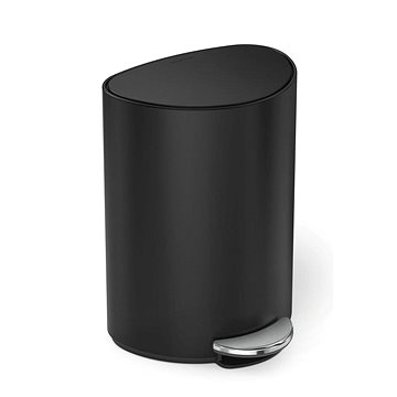 

Simplehuman Pedálový odpadkový koš 6 l, půlkulatý, černá matná ocel
