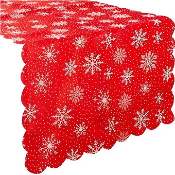 

Ruhhy 22786 Vánoční běhoun na stůl 180 × 35 cm, červený