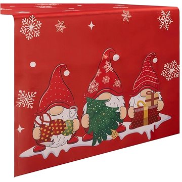 

Ruhhy 22484 Vánoční běhoun na stůl 150 × 40 cm, červený